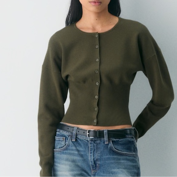 Wilfred Tops - Wilfred Olive Green Button-Up Top